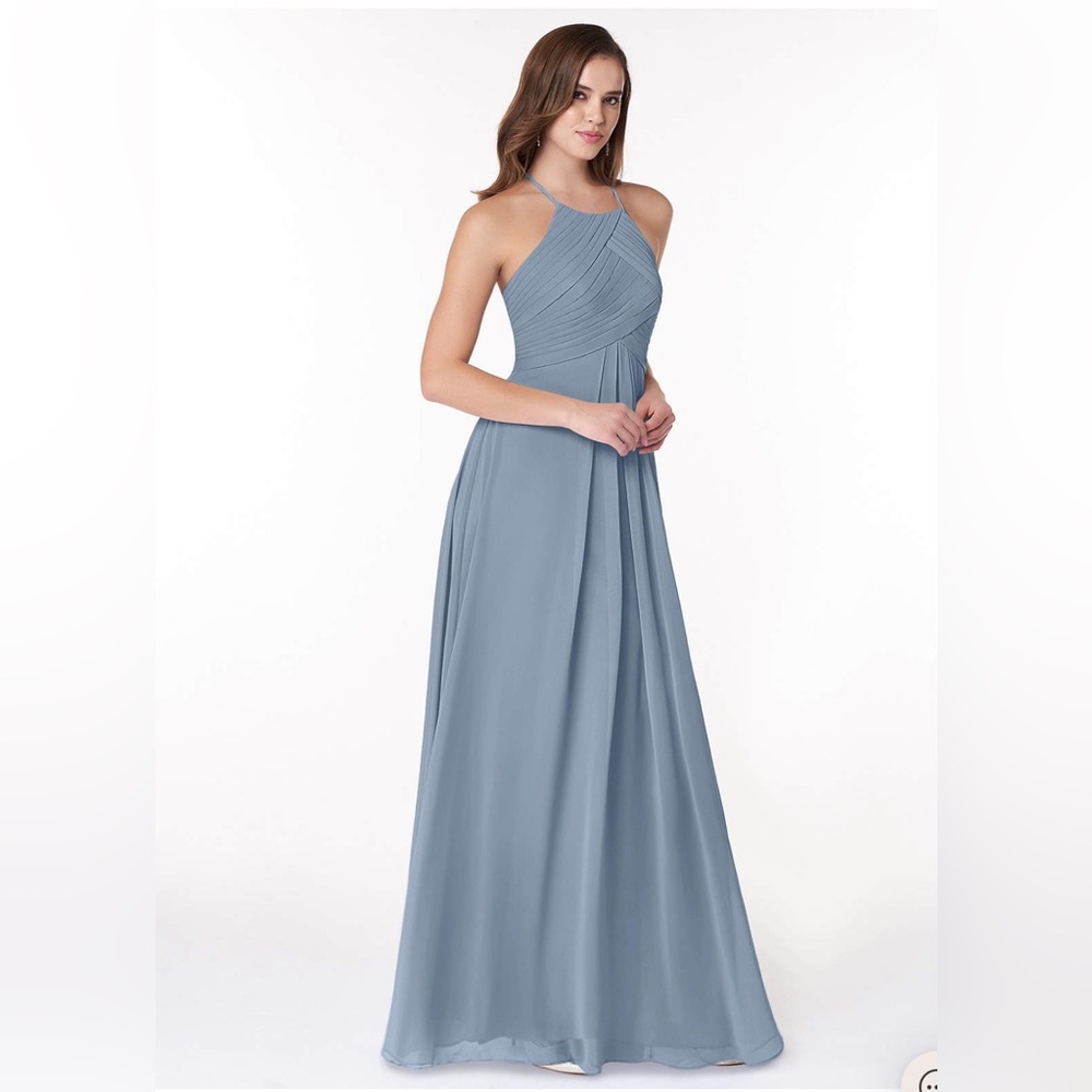 Azazie Ginger Dress in Dusty Blue
